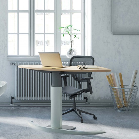 Ergonomig desk with single leg lifting height ajdustable frame Conset 501-19