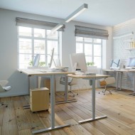 Ergonomic Desk With Round Lift Columns Conset 501-49