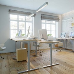 Ergonomic Desk With Round Lift Columns Conset 501-49