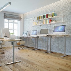 Ergonomic Desk 47x31 With Round Lift Columns Conset 501-49