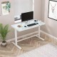 Ergonomic electric height adjustable desk with tempered glass tabletop and drawer